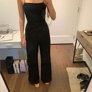 Black jumpsuit tie back